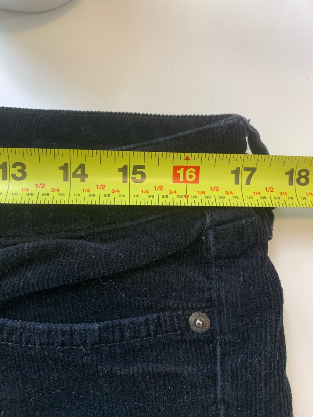 Lauren Ralph Lauren Black Label Black Straight-Leg Corduroy Jeans - Picture 11 of 16